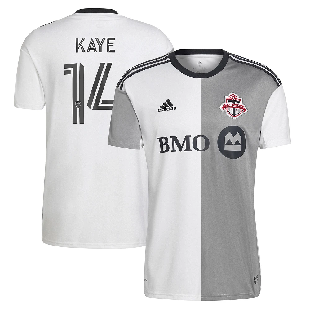 Men's adidas Mark-Anthony Kaye White Toronto FC 2023 Community Kit - Replica Player Jersey