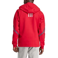 Veste rouge adidas Toronto FC 2024 Anthem Travel à manches raglan et fermeture éclair pour homme