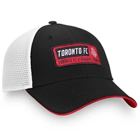 Casquette réglable noire Fanatics pour hommes du Toronto FC Iconic Defender avec dos en maille