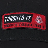 Casquette réglable noire Fanatics pour hommes du Toronto FC Iconic Defender avec dos en maille