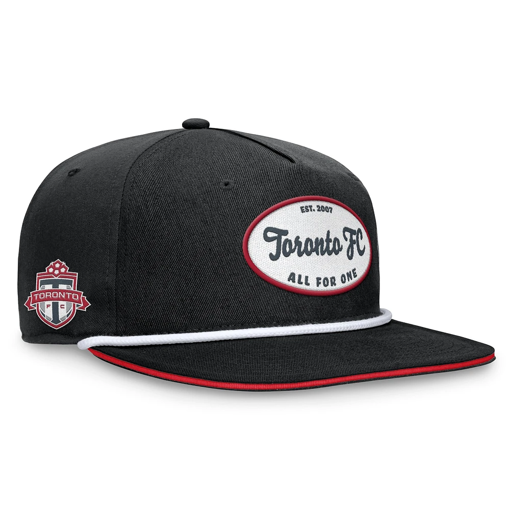 Casquette réglable noire Toronto FC Iron Moon Rope Fanatics pour hommes