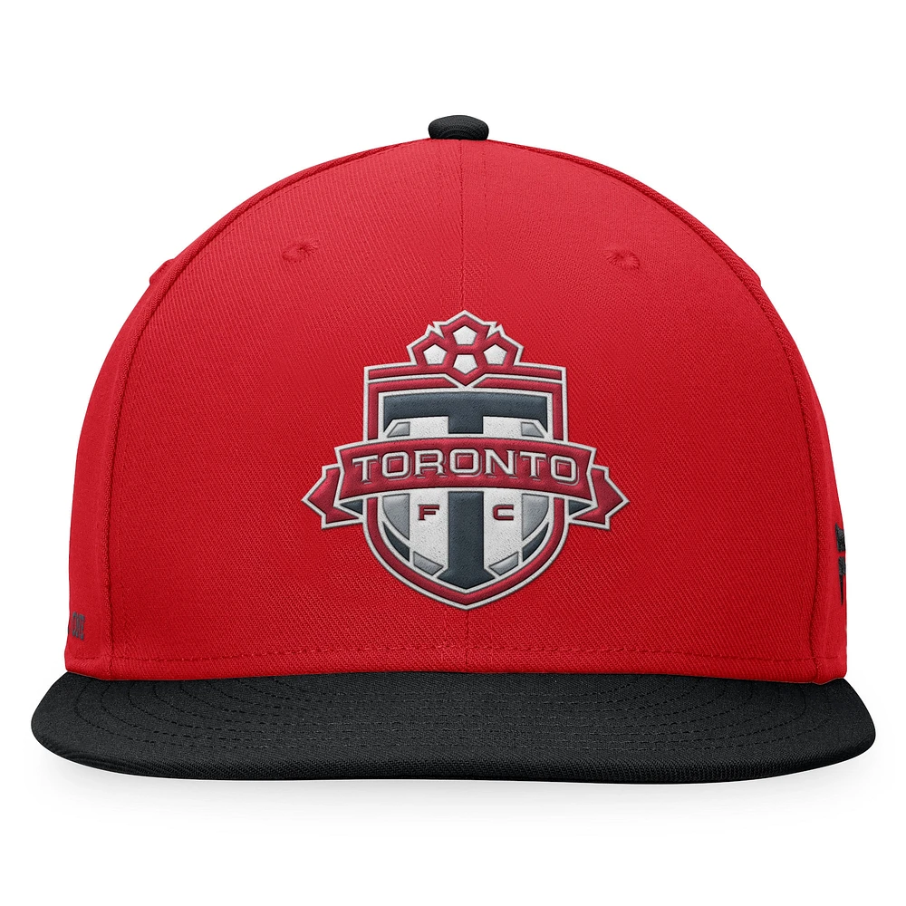 Casquette Snapback Toronto FC Downtown rouge/noir de marque Fanatics pour hommes