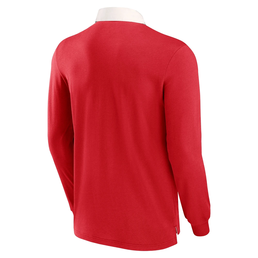 Men's Fanatics Red Toronto FC Forever Casuals Long Sleeve Striker Polo