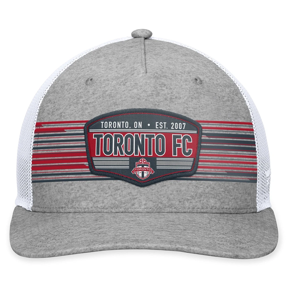 Men's Fanatics Steel Toronto FC Stroke Trucker Snapback Hat