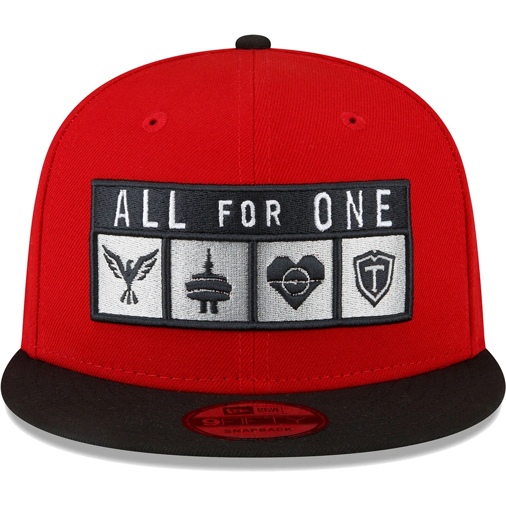 Casquette 9FIFTY Snapback Jersey Hook du Toronto FC rouge New Era pour homme