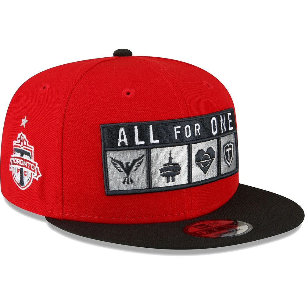 Casquette 9FIFTY Snapback Jersey Hook du Toronto FC rouge New Era pour homme