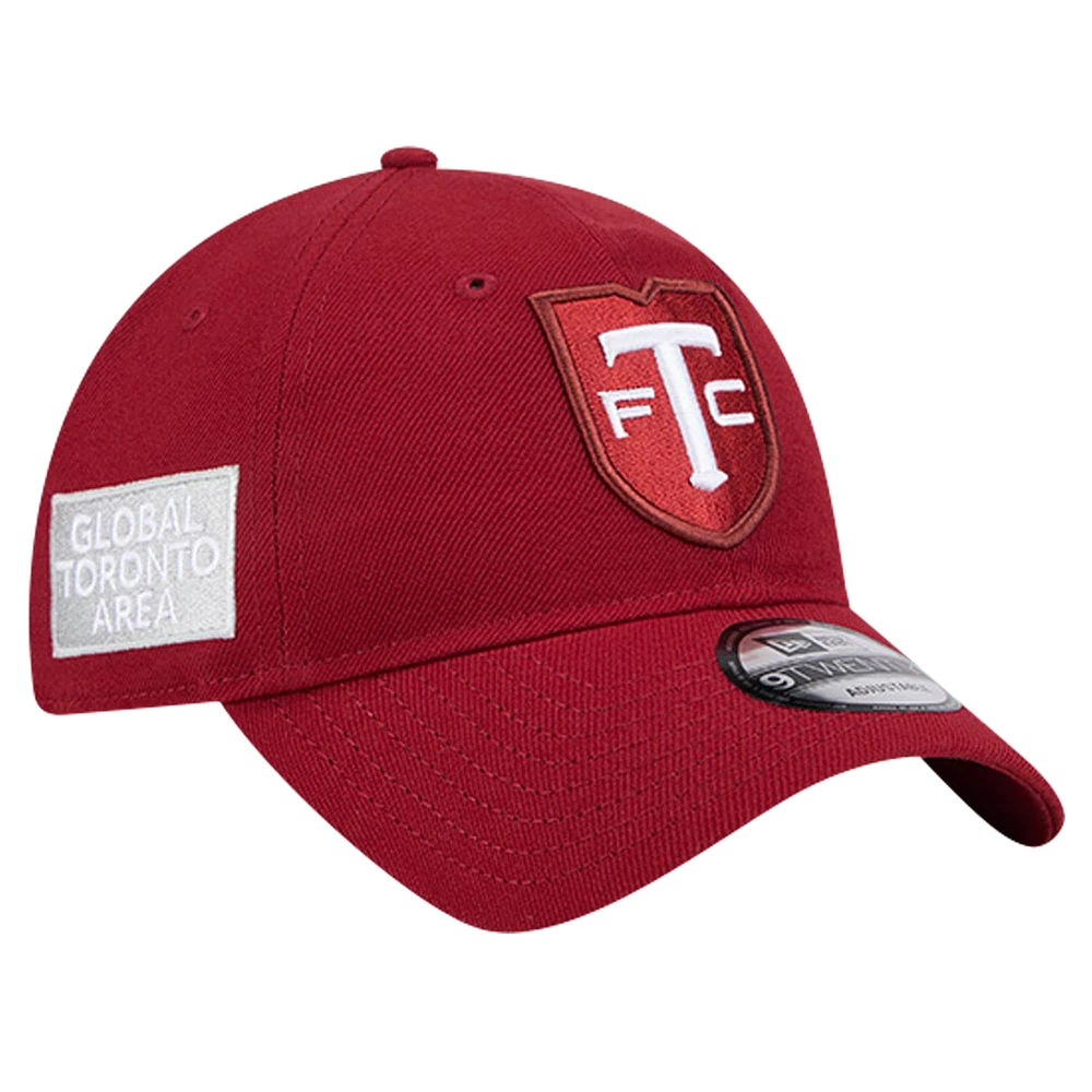 Casquette réglable New Era Toronto FC Jersey Hook 9TWENTY pour hommes