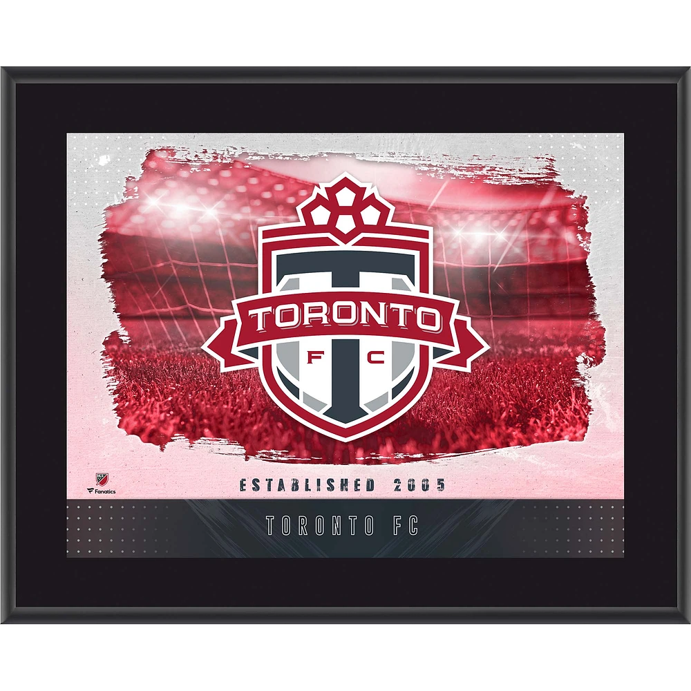 Plaque horizontale sublimée avec logo de l'équipe du Toronto FC 10,5" x 13"
