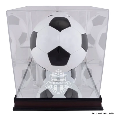 Vitrine de ballon de football avec logo de l'équipe en acajou du Toronto FC