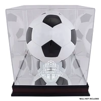 Vitrine de ballon de football avec logo de l'équipe en acajou du Toronto FC
