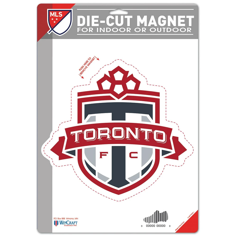 Aimant découpé à l'emporte-pièce WinCraft Toronto FC 6,25 po x 9 po