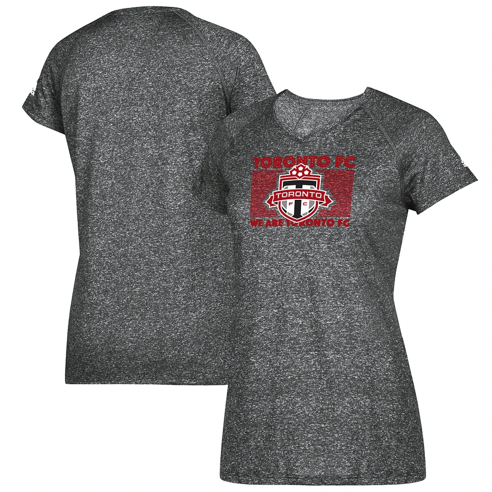 T-shirt à col en V adidas pour femmes, gris chiné, Toronto FC Boxed Middle Performance
