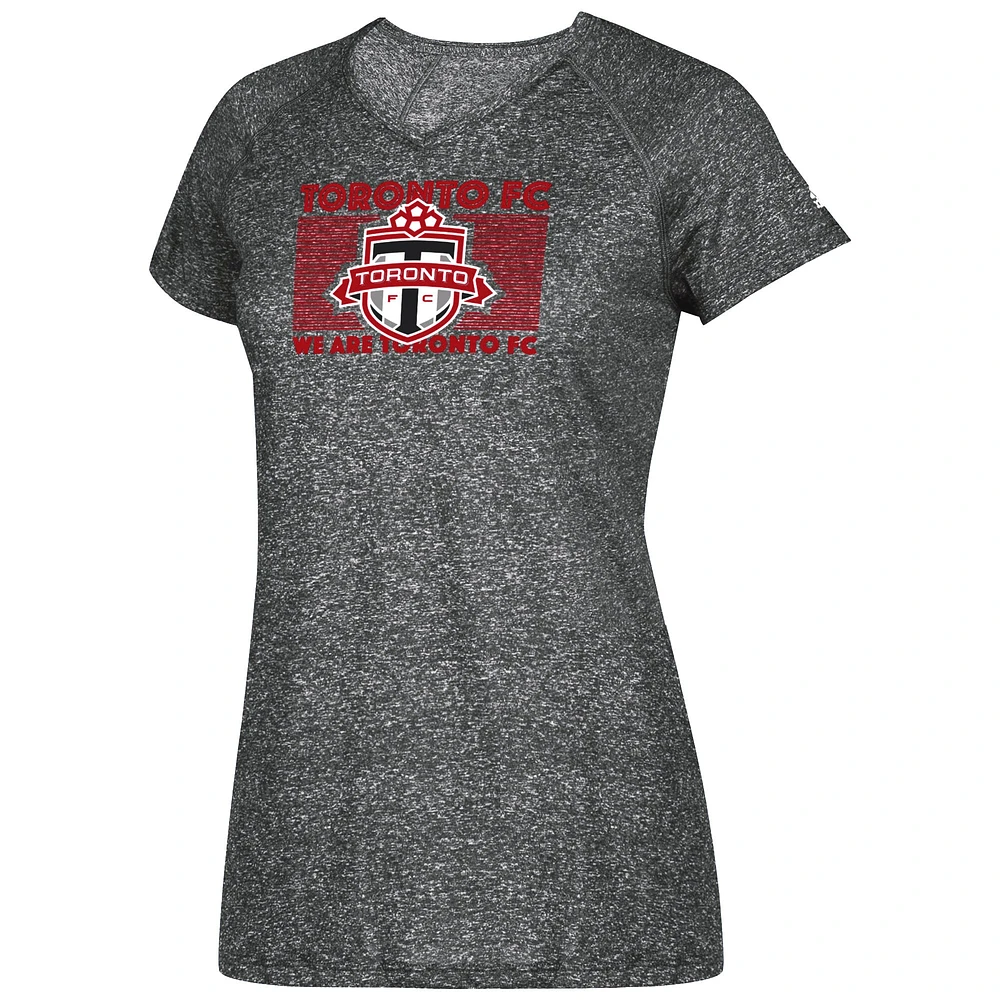 T-shirt à col en V adidas pour femmes, gris chiné, Toronto FC Boxed Middle Performance