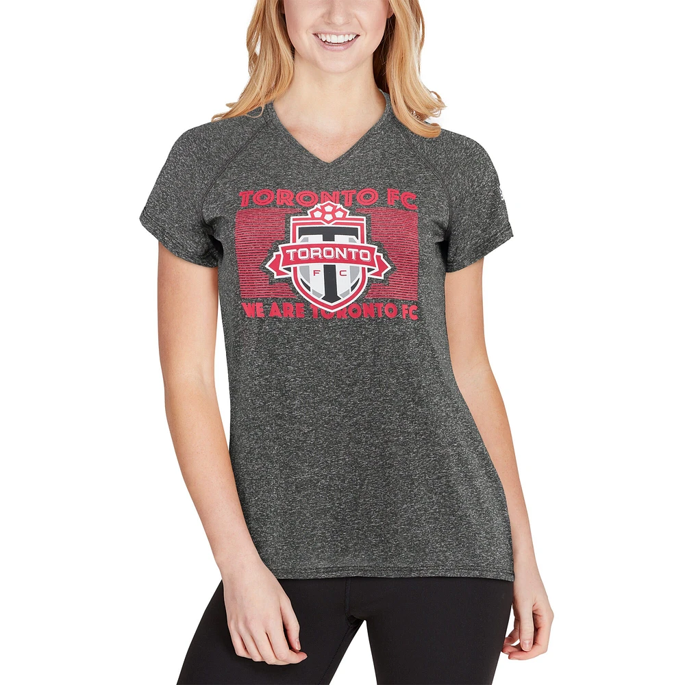 T-shirt à col en V adidas pour femmes, gris chiné, Toronto FC Boxed Middle Performance