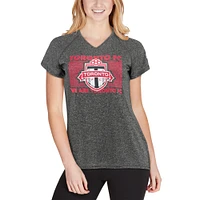 T-shirt à col en V adidas pour femmes, gris chiné, Toronto FC Boxed Middle Performance