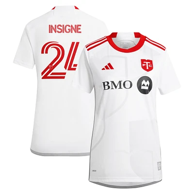 Maillot de joueur réplique Lorenzo Insigne adidas pour femme du Toronto FC 2024 GTA Kit blanc