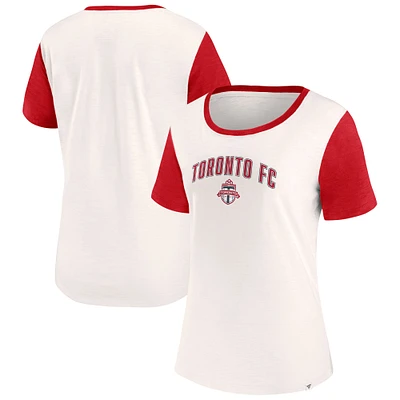 Women's Fanatics Cream/Red Toronto FC Fundamentals Carver Slub T-Shirt