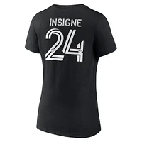 Fanatics pour femmes Lorenzo Insigne noir Toronto FC Authentic Stack Name & Number - T-shirt à col en V