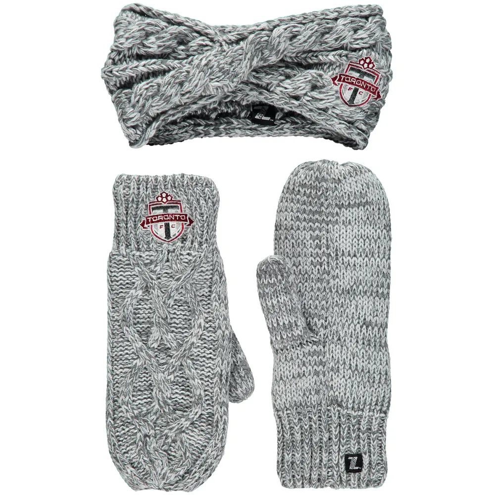 Women's ZooZatz Heathered Gray Toronto FC Headband & Mittens Set