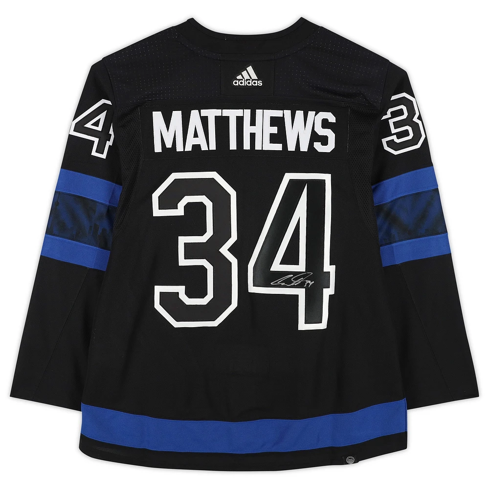 Auston Matthews Black Toronto Maple Leafs Autographed Adidas Alternate Authentic Jersey