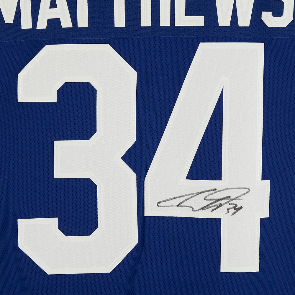 Auston Matthews Blue Toronto Maple Leafs Autographed Fanatics Breakaway Assistant Captain Jersey