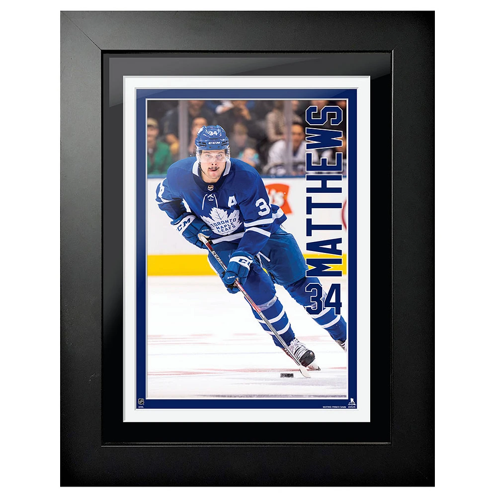 Auston Matthews Toronto Maple Leafs - 12'' x 16'' Jersey Photo encadrée