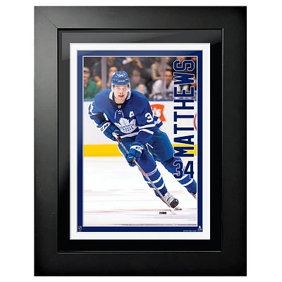 Auston Matthews Toronto Maple Leafs - 12'' x 16'' Jersey Photo encadrée
