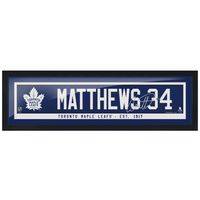 Auston Matthews Toronto Maple Leafs 6'' x 22'' Framed Replica Autograph Player Name - Bar