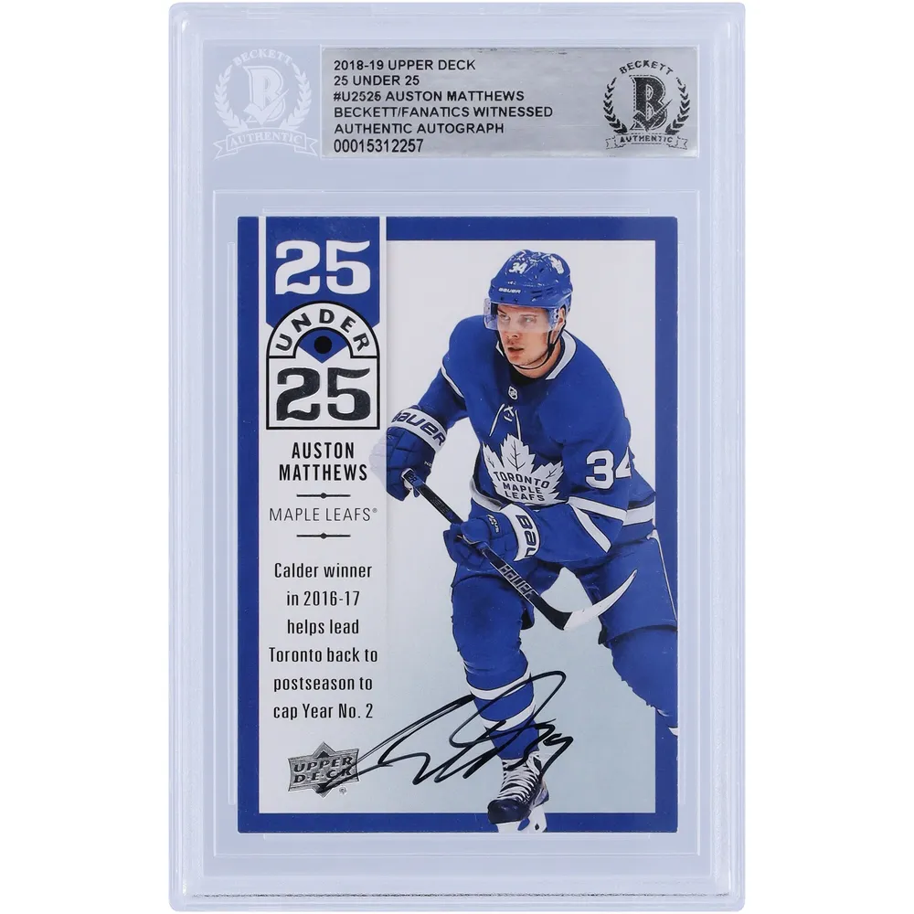 Lids Auston Matthews Toronto Maple Leafs Autographed 2018-19 Upper Deck  Series 1 25 Under 25 #U25-25 Beckett Fanatics Witnessed Authenticated Card