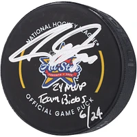 Auston Matthews Toronto Maple Leafs Autographed 2024 NHL All-Star Game Official Game Puck with Multiple Inscriptions - Limited Edition of 24