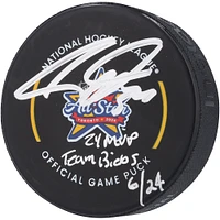 Auston Matthews Toronto Maple Leafs Autographed 2024 NHL All-Star Game Official Game Puck with Multiple Inscriptions - Limited Edition of 24