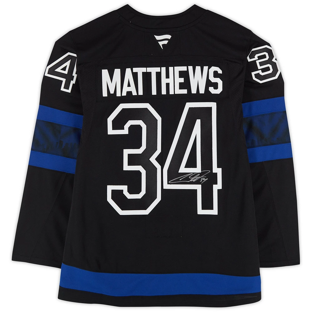 Auston Matthews Toronto Maple Leafs Autographed Black Alternate Fanatics Premium Jersey