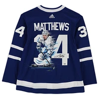 Auston Matthews Toronto Maple Leafs Autographed Blue Adidas Authentic Jersey - Art by Eric Sevigny - #1 of Limited Edition 1 - B677046
