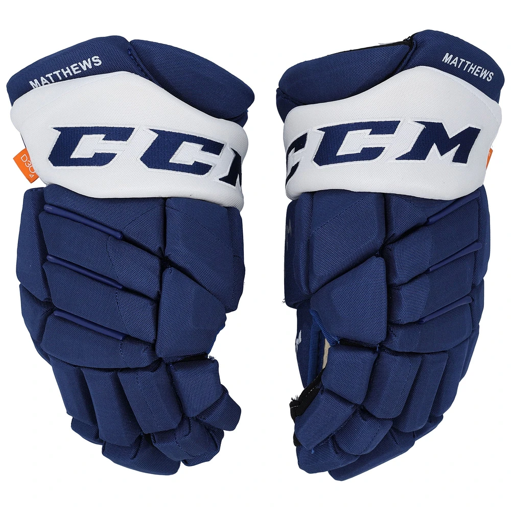 Auston Matthews Toronto Maple Leafs Autographed Blue CCM Game Model Gloves with "2022 Hart" Inscription - Limited Edition of 10