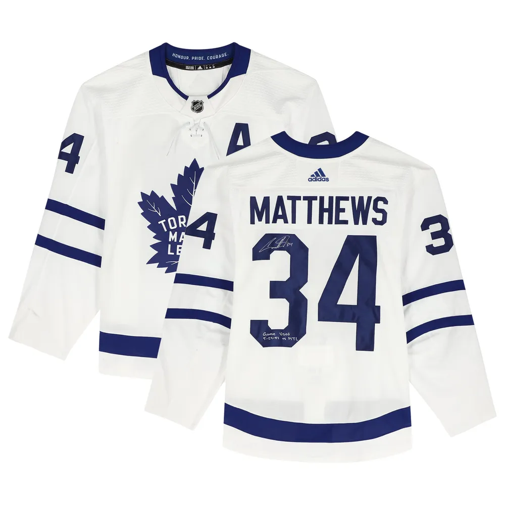 Auston Matthews Toronto Maple Leafs Autographed Game-Used #34