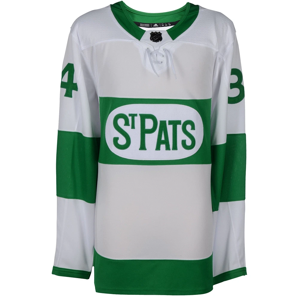 Auston Matthews Toronto Maple Leafs Autographed Green Toronto St. Pats Adidas Authentic Jersey