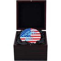 Auston Matthews Toronto Maple Leafs Autographed Hockey Puck with "Papi" Inscription - USA Art by Stadium Custom Kicks - Limited Edition #1/1