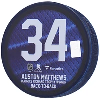Auston Matthews Toronto Maple Leafs Autographed Inglasco Rocket Richard Puck - Limited Edition of 134