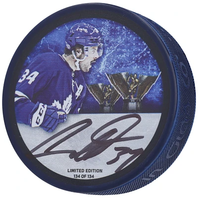 Auston Matthews Toronto Maple Leafs Autographed Inglasco Rocket Richard Puck - Limited Edition of 134