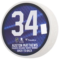 Rondelle imprimée autographiée par Auston Matthews des Maple Leafs de Toronto - Édition limitée à 134 exemplaires