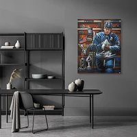 Auston Matthews Toronto Maple Leafs Autographed Stretched 30" x 40" Original Canvas Artwork - Art by Eric Sevigny - #1 of Limited Edition 1