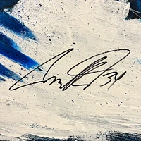 Auston Matthews Toronto Maple Leafs Autographed Stretched 30" x 40" Original Canvas Artwork - Art by Eric Sevigny - #1 of Limited Edition 1
