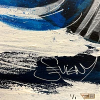 Auston Matthews Toronto Maple Leafs Autographed Stretched 30" x 40" Original Canvas Artwork - Art by Eric Sevigny - #1 of Limited Edition 1