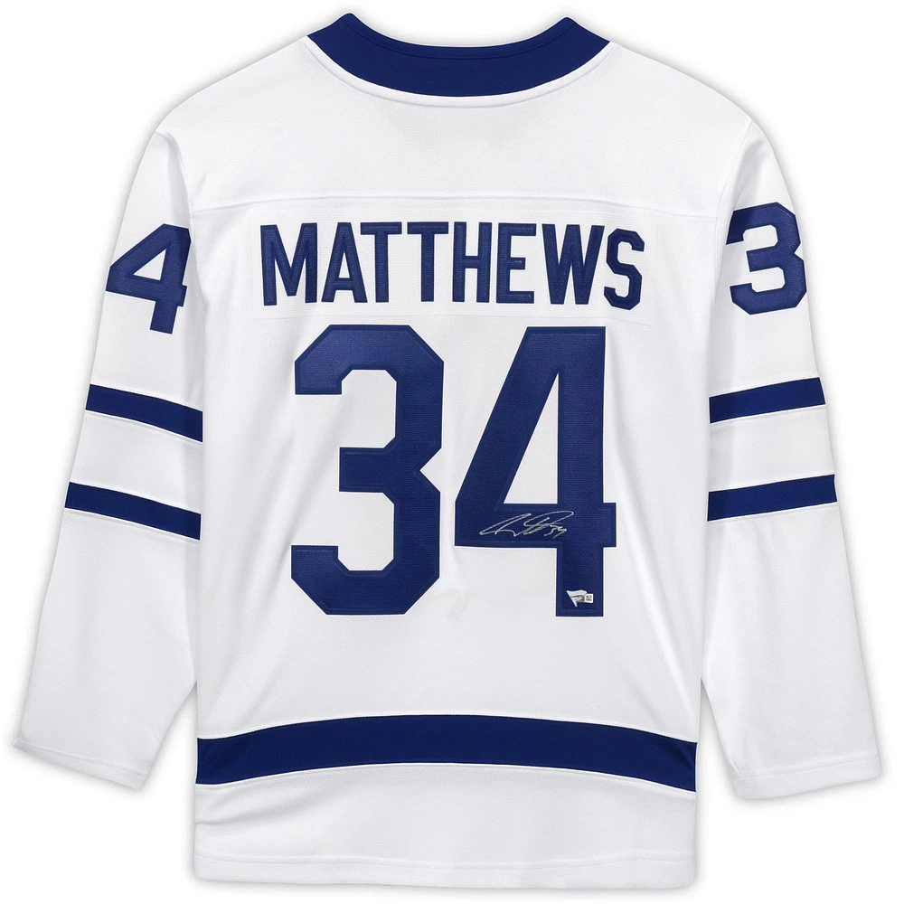 Auston Matthews Toronto Maple Leafs Autographed White Fanatics Breakaway Jersey