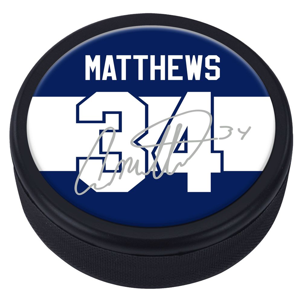 Auston Matthews Toronto Maple Leafs Souvenir Player Replica Signature Puck