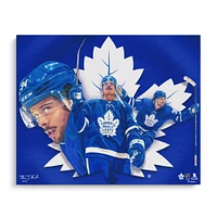 Auston Matthews Toronto Maple Leafs Stretched 20" x 24" Canvas Giclee Print - Designed and Signed by Artist Brian Konnick - Limited Edition of 25