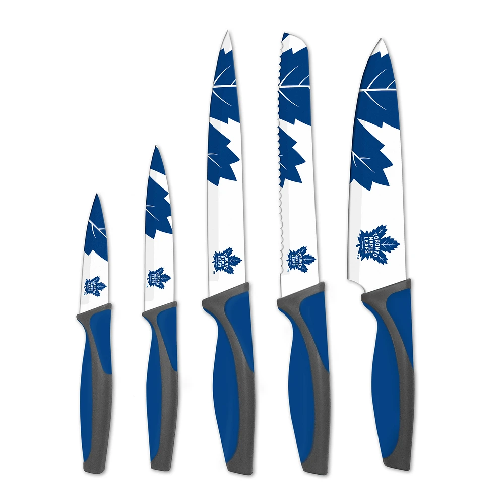 Blue Toronto Maple Leafs 5-Piece Kitchen Knife Set