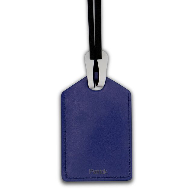 Étiquette de bagage en cuir personnalisée Maple Leafs de Toronto bleu