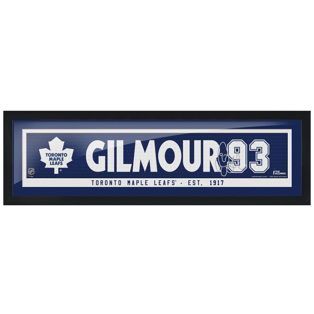 Doug Gilmour Toronto Maple Leafs 6'' x 22'' Framed Replica Autograph Alumni Name - Bar