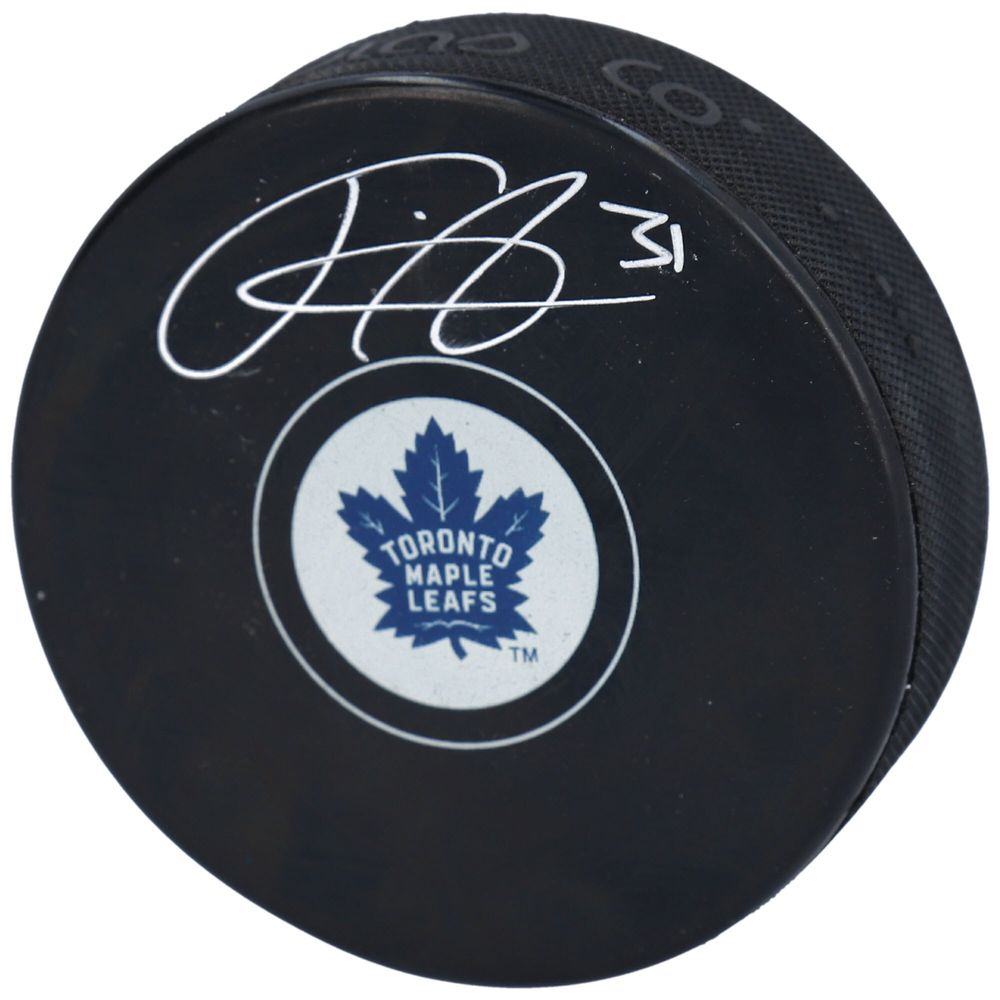 Frederik Andersen Toronto Maple Leafs Autographed Hockey Puck